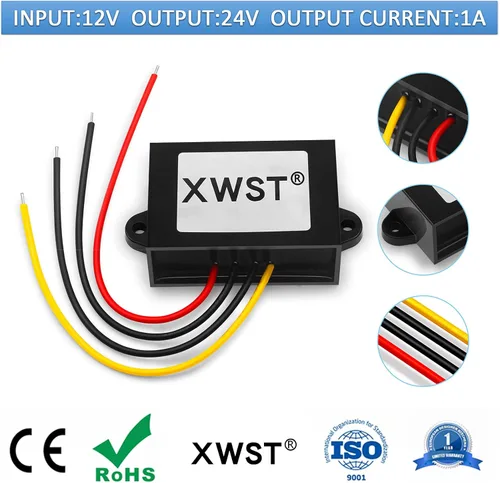 Miniatura 2 de Convertidor de aumento de potencia de 12 V CC de 12 V, 1 A, 24 W, regulador de voltaje CC, convertidor de impulso, transformador de módulo