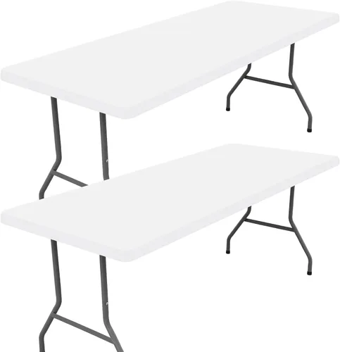 Miniatura 49 de Moosfor Paquete de 2 manteles rectangulares de elastano de 4 pies, elásticos y ajustables para pícnic, cubierta de mesa de patio elástica y lavable