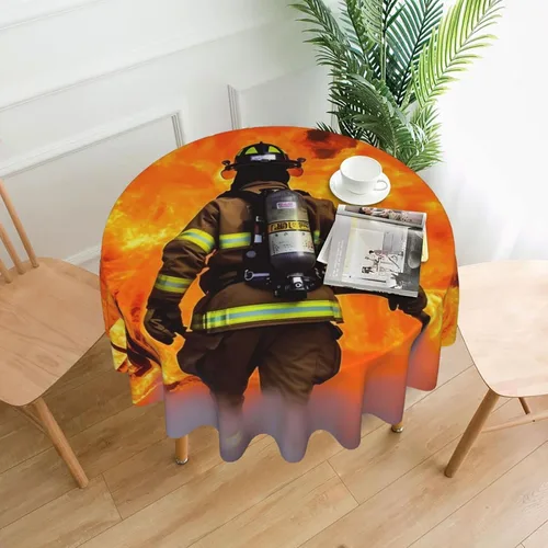 Miniatura 13 de Mantel redondo de 60 pulgadas impermeable con estampado de bulldogs ingleses, mantel circular para cocina, comedor, arrugas, mantel redondo