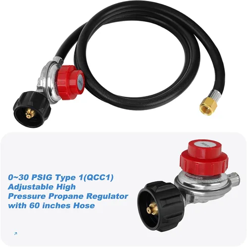 Miniatura 6 de Kit de Conexión de Quemador LP Skyflame, Piezas de Reemplazo para Hoguera de Propano con Juego de Llaves de Válvula de Control de 1/2", Regulador