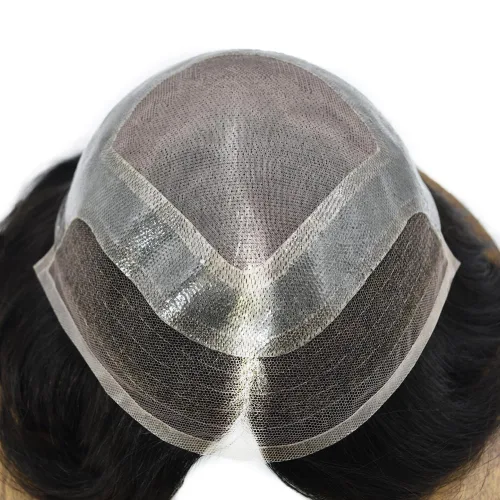 Miniatura 3 de Toupee For Men Real Human Hair System For Men Toupee Black Fine Mono Mens Toupee Brown Hairpiece For Men Lace Front Hair Pieces For Men Protesis