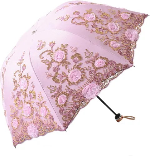 Miniatura 109 de Honeystore - Parasoles de encaje de flores para fiesta de boda, paraguas nupcial de encaje