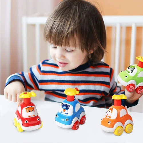Miniatura 3 de ALASOU 4 piezas de juguetes de coches de animales para niños de 1 a 2 años Juguetes para bebés de 12 a 18 meses Regalos de Navidad y cumpleaños