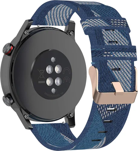 Miniatura 2 de Senter Correas de reloj de nailon suave y rápido para hombres y mujeres, correa de reloj de nailon suave compatible con reloj Honor GS3i Smart Watch