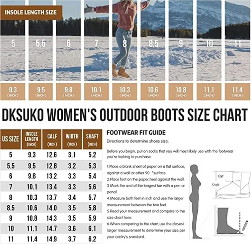 Miniatura 6 de DKSUKO Women's Classic Waterproof Snow Boots Winter Boots for Women
