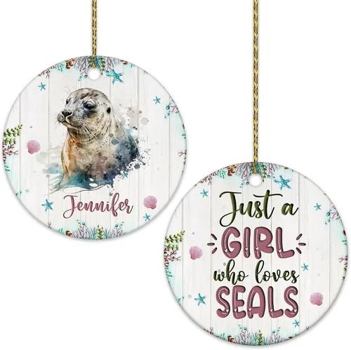 Miniatura 12 de Hyturtle Adorno de Navidad personalizado para los amantes de los ajolotes – Just A Girl Who Loves Axolotls Adorno de cerámica con nombre