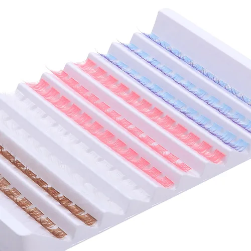 Miniatura 4 de Extensiones de pestañas postizas de colores, 140 unidades, aspecto natural, rizo D, pestañas de ojo de gato, individuales, extensiones de pestañas