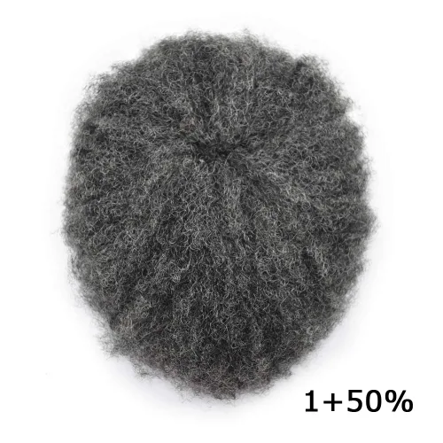Miniatura 3 de Afro Toupee para hombres negros, rizado afroamericano, todo encaje afro ondulado masculino, sistemas de reemplazo de cabello 100% cabello humano