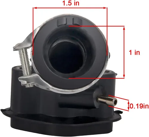 Miniatura 9 de Carburador 139QMB para GY6 50CC 49CC 4 tiempos Scooter Taotao Motor 0.709 in carb+ filtro de aire colector de admisión - Carburador de 50 cc