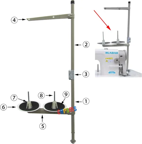 Miniatura 3 de CKPSMS Marca - #F2 1SET 2 carrete hilo soporte tubo a través de la parte superior compatible con/reemplazo para máquinas de coser industriales JUKI
