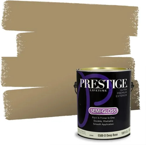 Miniatura 244 de PRESTIGE Paints Exterior Paint and Primer In One, 1-Gallon, Satin, Comparable Match of Benjamin Moore* Royal Linen* 931BM-PCM