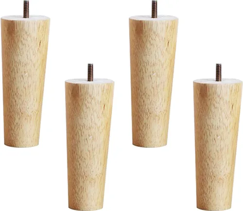 Miniatura 7 de Patas cónicas de madera maciza, patas de mesa de centro con rosca M8, patas de mesa de café, patas de sofá de bricolaje, patas de soporte