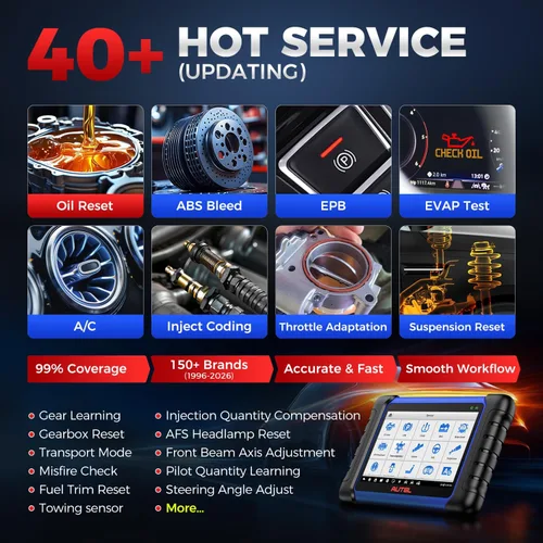 Miniatura 7 de Autel Escáner MaxiIM IM508S PRO con $569 PRO Kit, 2026 Full Bundle Pro Version, Igual que IM608 PRO 2/IM608S II, diagnóstico mejorado All-Sys