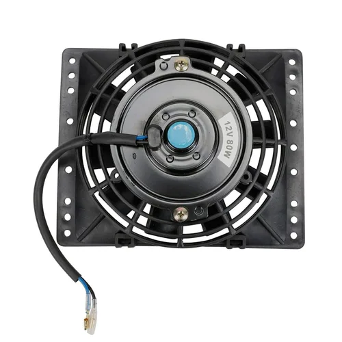 Miniatura 7 de Ventilador de enfriamiento eléctrico de empuje delgado de 6 pulgadas 650CFM Radiador Enfriador de aceite Kit de montaje universal Negro
