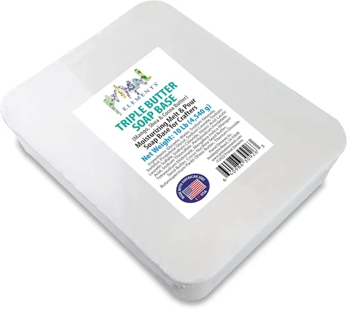 Miniatura 2 de Primal Elements Base triple de jabón de mantequilla y cacao para hacer jabón y manualidades
