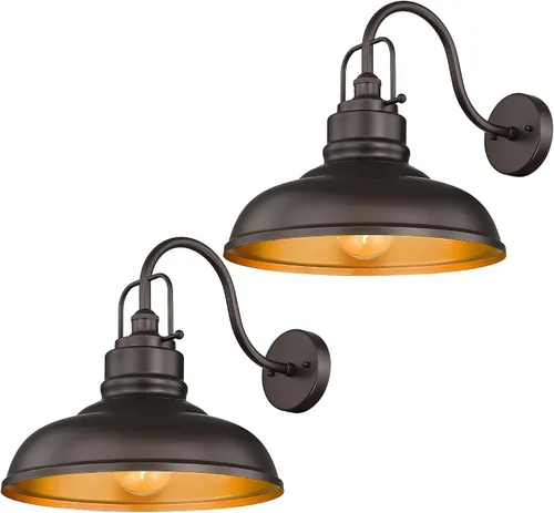 Miniatura 19 de zeyu Lámpara de granero de granja de 11 pulgadas, aplique de pared vintage para porche, almacén, cocina, acabado de bronce aceitado, 016-1B ORB