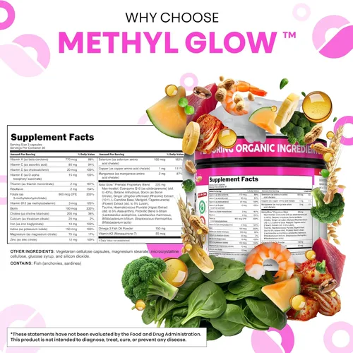 Miniatura 5 de Multivitamino Metilado para Mujeres Vitaminas B6 Metil B12 A B C D K E Folato Colina Omega 3 Tiamina Riboflavina Hierro Yodo Magnesio Zinc Selenio
