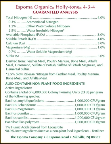 Miniatura 3 de Espoma Alimento orgánico para plantas de hoja perenne y azalea; bolsa de 4 libras; el fertilizante orgánico original y mejor para todas las plantas
