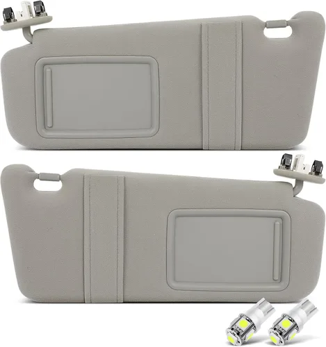 Miniatura 8 de SCITOO Visera solar del lado del conductor izquierdo para Toyota Camry 2006 2007 2008 2009 2010 2011 (con techo solar, con espejo, sin luz), gris