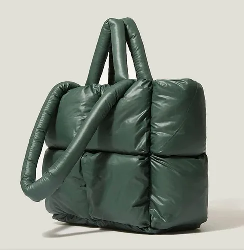Miniatura 2 de Bolso de hombro acolchado para mujer, mini bolso de plumón, bolsa de mano acolchada, bolsos elegantes 2024