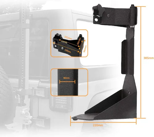 Miniatura 2 de Soporte de montaje de gato de elevación alta para Jeep Wrangler JK 2007-2018