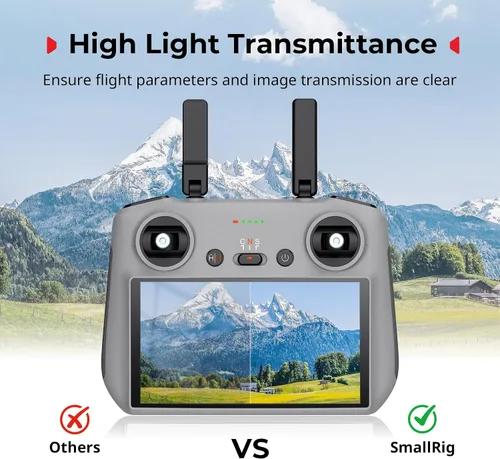 Miniatura 3 de SMALLRIG Protector de pantalla de vidrio templado HD para DJI RC/ RC 2 (paquete de 2), específicamente diseñado para pantallas de control remoto DJI