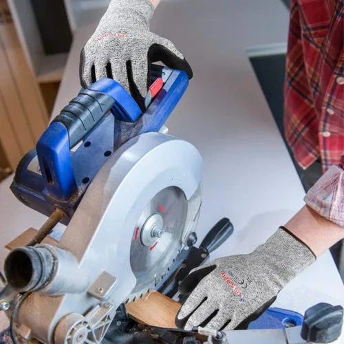 Miniatura 6 de Guantes resistentes a los cortes con extremadamente ligeros y finos guantes de metal de alambre de nivel 5 para trabajo refinado, 12 pares