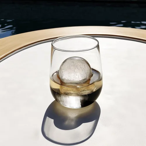 Miniatura 6 de Moldes redondos para cubitos de hielo – Máquina grande para hacer bolas de hielo de whisky Molde de esfera de silicona sin BPA para cócteles Gris