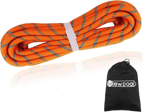 Miniatura 8 de NewDoar cuerda de 10 mm (3/8 pulgadas) para accesorios, doble trenzado, pre cortada CE 24KN para supervivencia al aire libre, alpinismo, Prusik