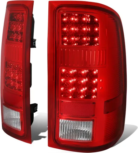 Miniatura 14 de Auto Dynasty Luces Traseras de Cola Compatibles con 2007-2014 GMC Sierra 1500 2500HD 3500HD, Luces de Freno DRL Completas LED para Conductor
