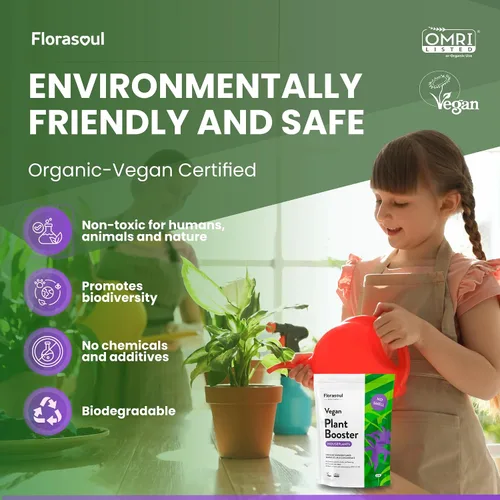 Miniatura 6 de Florasoul® Alimento para plantas de interior inodoro (1.1 libras por 130 galones), fertilizante orgánico de algas marinas para plantas