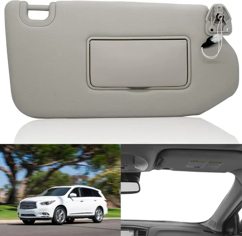 Miniatura 10 de NHILES Visera Solar Izquierda del Conductor con Lámpara y Espejo para Nissan Pathfinder 2013-2020 2014-2020 Infiniti QX60 y 2013 Infiniti JX35, OEM
