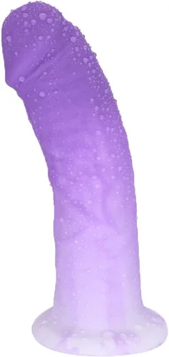 Consolador enorme colorido de 1.85 pulgadas de diámetro, consoladores realistas de silicona líquida con fuerte ventosa para manos libres y con