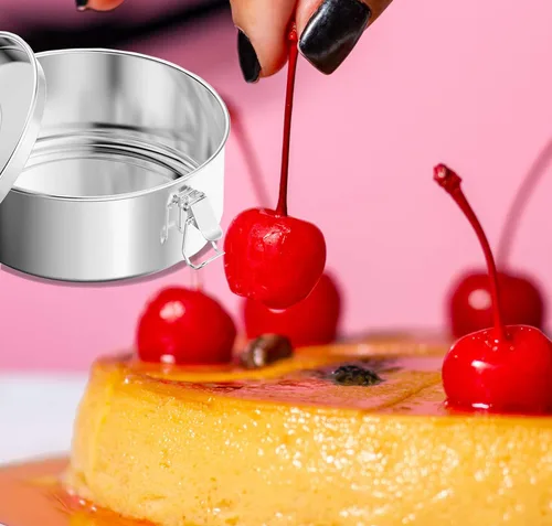 Miniatura 6 de Molde de flan con tapa, sartén de acero inoxidable para olla instantánea de 6 cuartos (3 cuartos de galón, 8 cuartos de galón disponibles) - Flanera