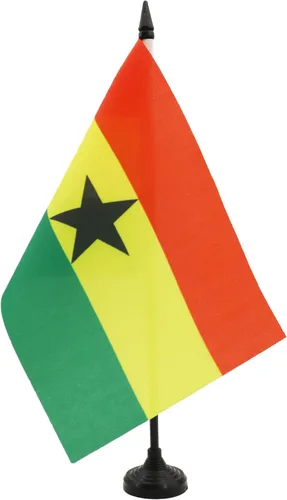 Miniatura 76 de AZ FLAG Sierra Leone Bandera de mesa 5'' x 8'' - Bandera de escritorio de Sierra Leona 21 x 14 cm - Bastón y base de plástico negro