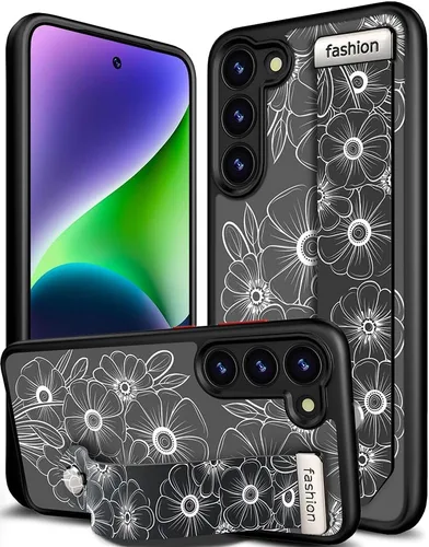 Miniatura 132 de Compatible para Samsung Galaxy S23 Funda Bonita con Correa Soporte Dedo Kickstand, Fundas de Silicona Geniales de Diseñador Funda Cover - Mariposa