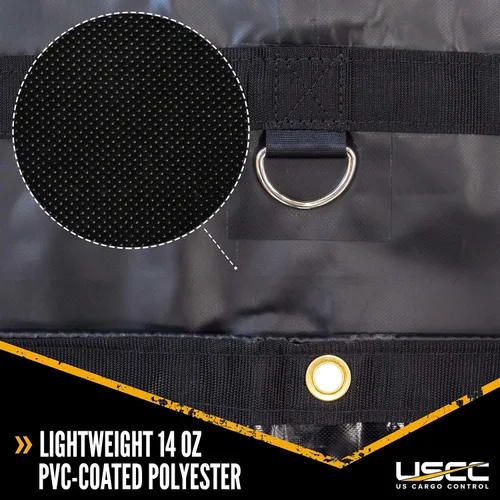 Miniatura 4 de US Cargo Control Lona de madera ligera de 3 piezas, material impermeable de poliéster recubierto de PVC de 14 onzas, protección duradera para tu