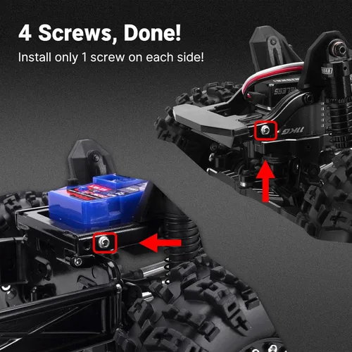 Miniatura 4 de INJORA 87g IR40 Camión Cuerpo Casco con Jaula de Tubo para 1/18 TRX4M Defender Bronco Pieza de Mejora (Azul)