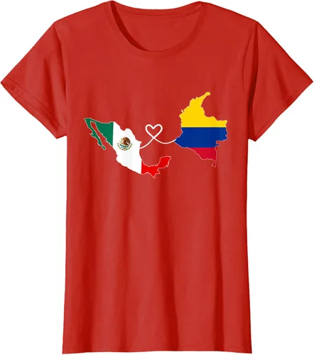 Miniatura 73 de Camiseta Half Colombian Half Mexican Flag Map DNA Mexico Colombia