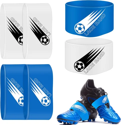 Miniatura 17 de Patelai 4 piezas de cubierta de cordón para tacos de fútbol, banda de zapato de fútbol, cubierta de zapato de fútbol, bandas de taco de fútbol