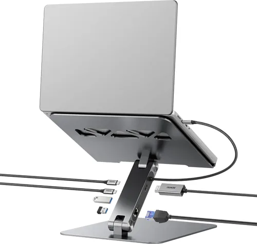 Miniatura 10 de BENFEI Soporte para laptop con estación de acoplamiento USB C 7 en 1, HDMI 4K a 60 Hz, 1 SD 1 Micro SD, entrega de energía de 100 W, 10 Gbps 1 USB C