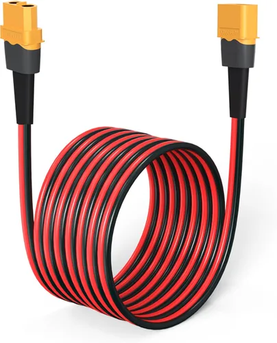 Miniatura 11 de ELFCULB 10AWG 2FT XT60 Cable de Extensión 2 6 10 20 35 50 75 100FT Conector XT60 Hembra a Macho para Batería RC Estación de Energía Portátil Panel