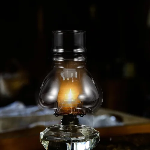 Miniatura 5 de SEWACC Lámpara de aceite para chimenea, huracán, queroseno, pantalla a prueba de viento, lámpara de queroseno, globos transparentes de repuesto