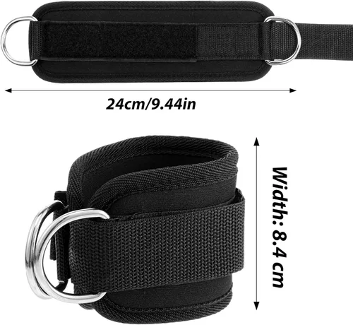 Miniatura 2 de 2 correas de levantamiento de pesas con anillos en D, correas de levantamiento de pesas, correa de muñeca para levantamiento de pesas, correa