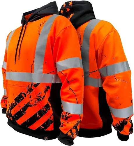 Miniatura 15 de SafetyShirtz SS360 ANSI Clase 3 Tipo R Sudaderas con Capucha Gráfica