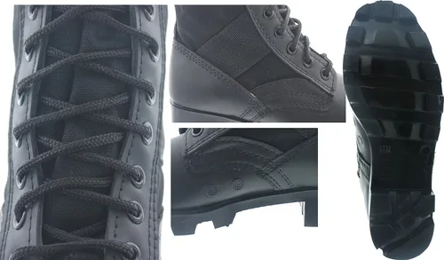 Miniatura 3 de Botas tácticas de la jungla con suela de Panamá de 8 pulgadas, militar tipo GI Ejército de combate de Vietnam, cuero/lona