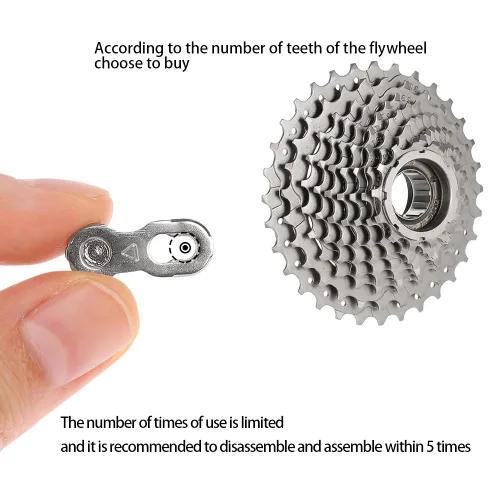 Miniatura 3 de 10 pares de bicicletas 6/7/8 velocidad cadena conector acero rápido conector cadena universal bicicleta hebilla mágica faltante eslabones maestros