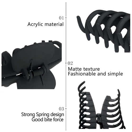 Miniatura 3 de OWIIZI Pinza para el cabello, 4.3 pulgadas, mate, grande, antideslizante, para cola de caballo, pinza de sujeción fuerte, pinzas de plátano