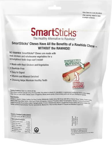 Miniatura 3 de SmartBones SmartSticks, regala a tu perro un masticable sin cuero crudo hecho con carne y verduras reales, 25 unidades (paquete de 1)