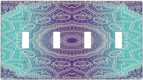 Miniatura 68 de Cubierta para Interruptor de Luz Árbol Morado 3D de 2 Gang Placa de Pared Placa de Interruptor de Luz Doble Toggle Cubiertas Decorativas